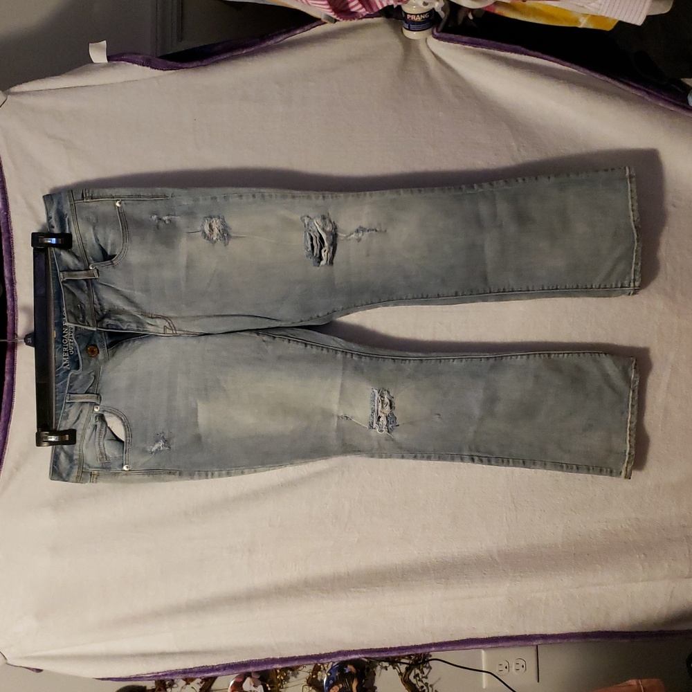 American Eagle Outfitters Faded Blue Bootcut Jeans